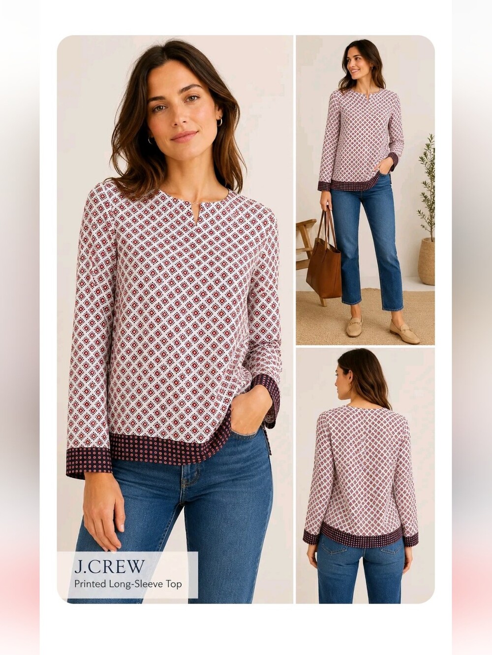 J. Crew Printed Top